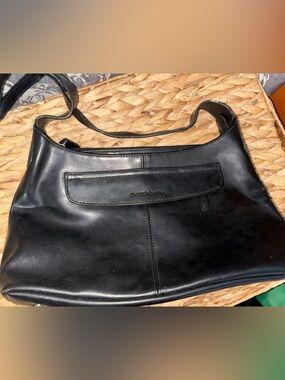 Liz Claiborne Black Leather Shoulder Bag